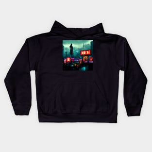 Icon - Cyberpunk Cityscape Kids Hoodie